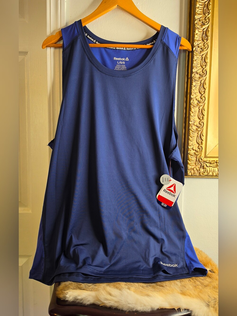 Reebok Men’s Athletic Tank Top in Navy Blue